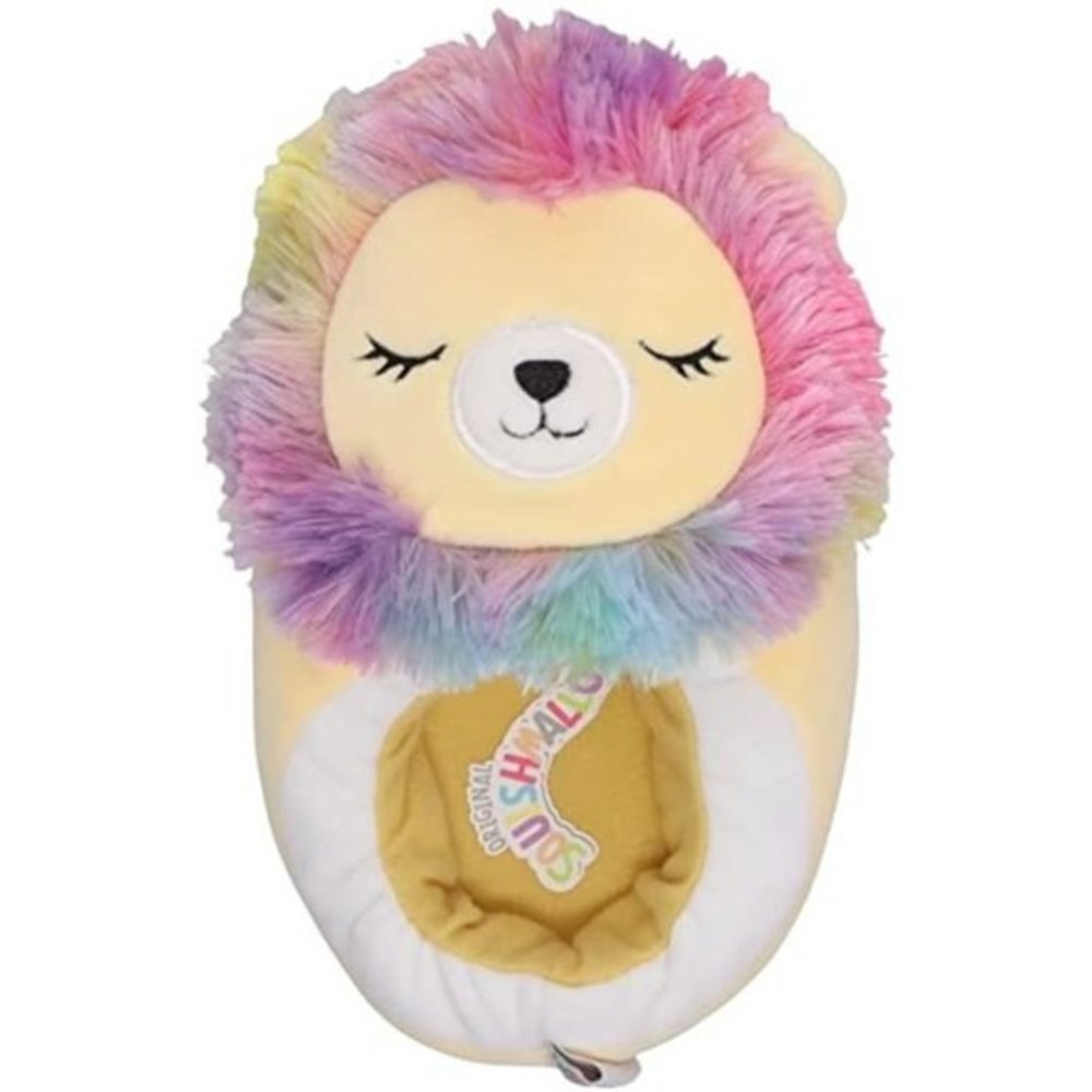 Squishmallows Leonard the Rainbow Lion Kids Plush Slippers Plush Size 2/3 NWOT